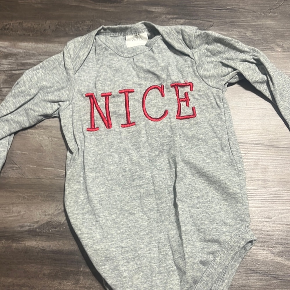 Little wishes embroidered onesie